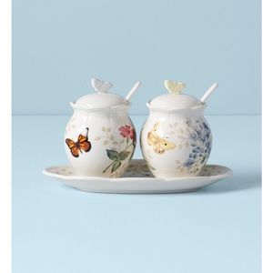 Lenox Butterfly Meadow Condiment Set Never used in perfect condition.Great price